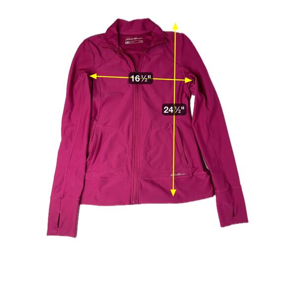 Eddie Bauer Motion Pink Lightweight Activewear Zip Jacket Womens Size XS Running - Picture 10 of 10